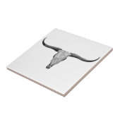 Longhorn Skull Tegeltje (Zijkant)