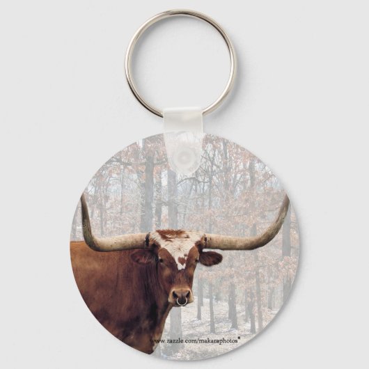 Longhorn sleutelhanger-pas aan sleutelhanger (Voorkant)