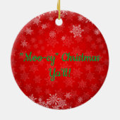 Longhorn Steer kerstversiering Keramisch Ornament (Achterkant)