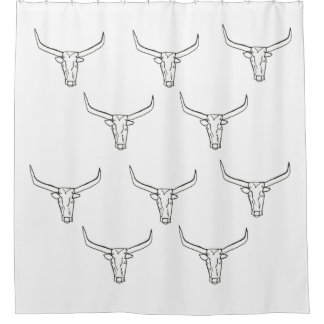Longhorn Steer Shower Curtain Douchegordijn