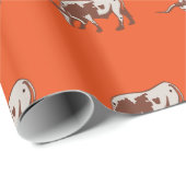 Longhorn Steer Western Gift Wrap Cadeaupapier (Rol Hoek)