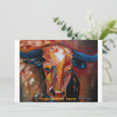 Longhorn Uitnodiging (Staand voorkant)