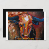 Longhorn Uitnodiging (Voorkant / Achterkant)