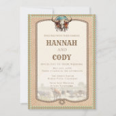Longhorn Western Wrangler Wedding Invitation (Devant)