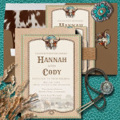 Longhorn Western Wrangler Wedding Invitation