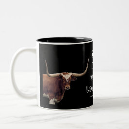 LonghornCoffeeMug-pas aan Tweekleurige Koffiemok