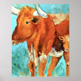 Longhorns Boots en Ginger Poster