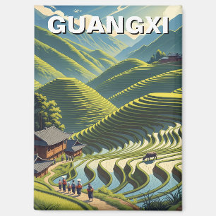 Longji Rijstterrassen Guangxi China Magneet