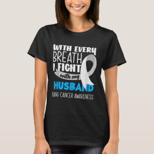 Longkanker bewustzijn Elke adem vecht ik met mijn T-shirt