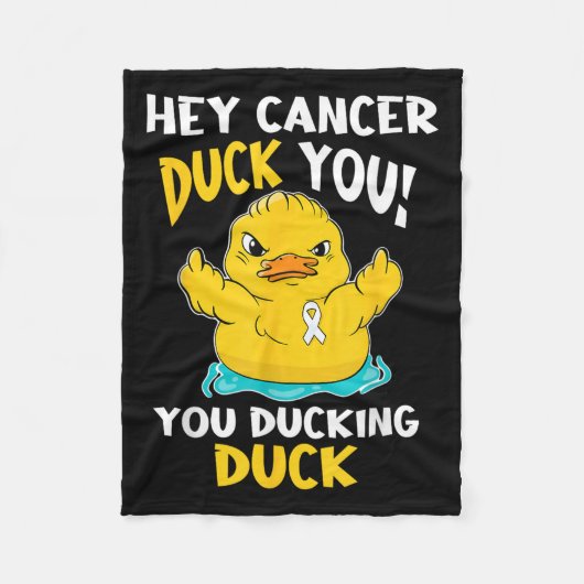 Longkanker Krijger Duck Ontwerp Samen Fleece Deken (Voorkant)