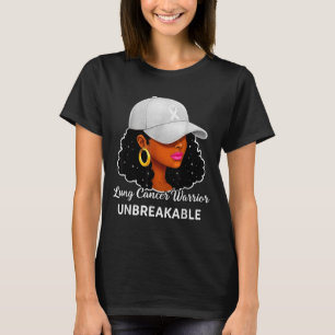 Longkanker Krijger Onbreekbaar Zwarte Vrouwen Bewu T-shirt