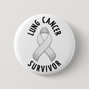 Longkanker overlevende Button