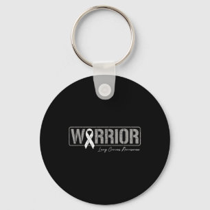 Longkanker Warrior Longkanker Awareness White Ri Sleutelhanger