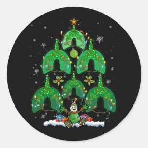 Longkerstboom Ademhalingstherapie Kerstboom Ronde Sticker