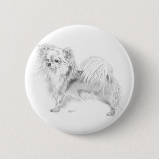 Longmantel chihuahua - staande ronde button 5,7 cm