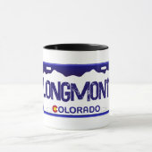 Longmont Colorado blauw licentie bord mok (Midden)