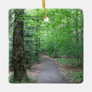 Longruf Lake Trail in New Hampshire Keramisch Ornament