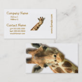 Longs cartes de visite étranglés de girafe (Devant / Derrière)