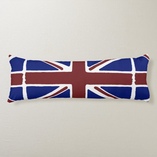 Longs coussins du corps Union Jack. (Devant)