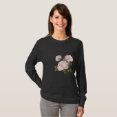 Longs T-shirts de douille de dames roses de (Devant entier)