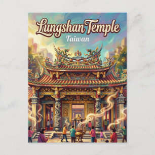 Longshan-tempel Taiwan Briefkaart