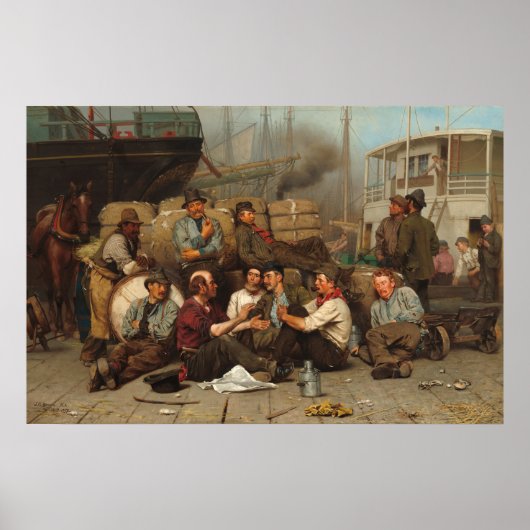 Longshoremen's Noon - John Brown Fine Art Poster (Devant)