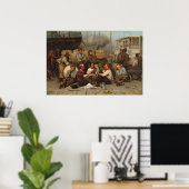 Longshoremen's Noon - John Brown Fine Art Poster (Bureau à domicile)