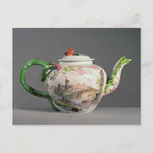 Longton Hall teapot, c.1755 Briefkaart