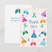 Longtransplantaat roze streep bedankkaart (Voorkant / Achterkant)