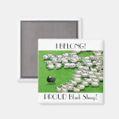 Longue Agneau perdu : Fier Aimant Mouton Noir (Recto/Verso)