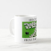 Longue Agneau perdu : FIER Mouton Noir Mug (Devant gauche)