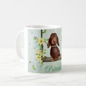 Longue Cheveux Dachshund Mug (Devant gauche)