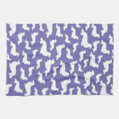 Longue Cheveux Dachshund Purple Lilac Serviette de (Horizontal)