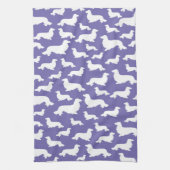 Longue Cheveux Dachshund Purple Lilac Serviette de (Vertical)
