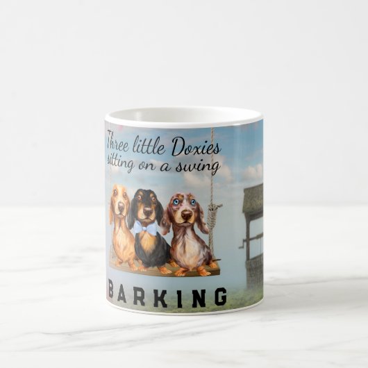 Longue Cheveux Dachshunds Swing Mug (Centre)