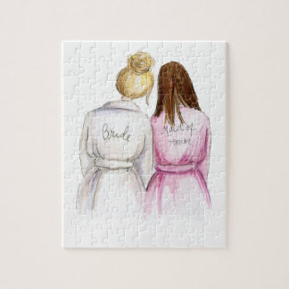 Longue domestique de brune de puzzle de Bl de
