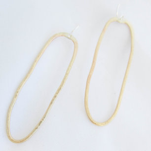 Longues boucles d'oreille en laiton légères oval