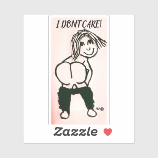 LONGUEUR, JE M'EN SOUCIE PAS ! STICKER PERSONNALIS (Feuille)