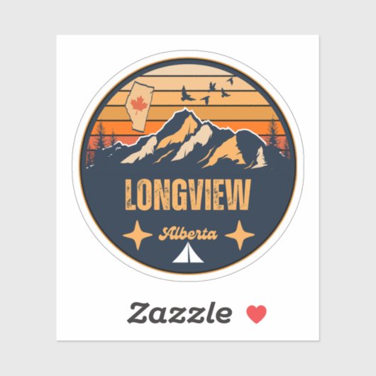 Longview, Alberta Sticker (Vel)