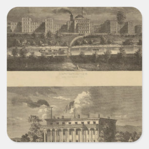 Longview Asylum, Ohio Vierkante Sticker