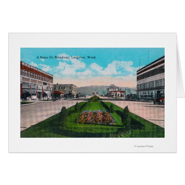 Longview de la scène de Broadway, WA (Devant horizontal)