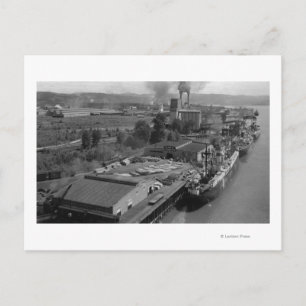 Longview, WA — Uitzicht van de haven van Air Briefkaart