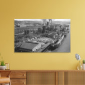 Longview, WA — Uitzicht van de haven van Air Canvas Afdruk (Insitu (Woonkamer))