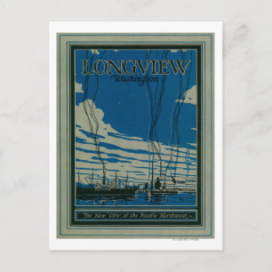 Longview, Washington Adverteren Poster Briefkaart
