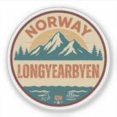 Longyearbyen, Norge Noorwegen Sticker (Voorkant)
