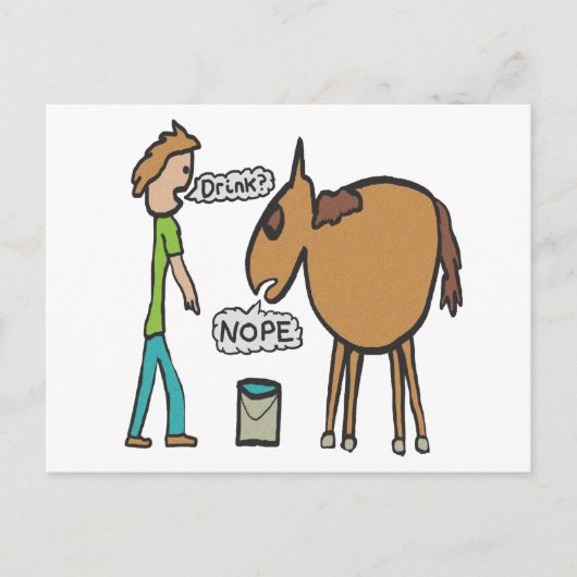Lood een paard naar water briefkaart (Voorkant)