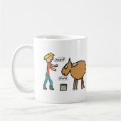 Lood een paard naar water koffiemok (Links)