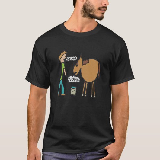 Lood een paard naar water t-shirt (Voorkant)