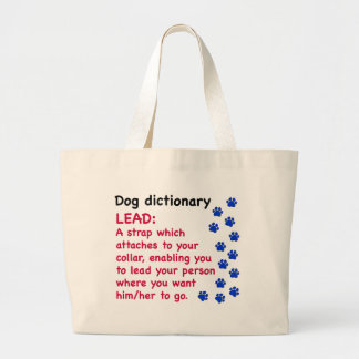 Lood - hondenwoordenboek grote tote bag