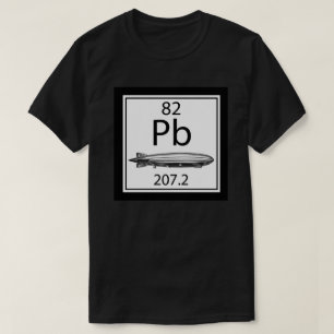Lood Zeppelin Periodiek Systeem Atoomnummer Led T-shirt